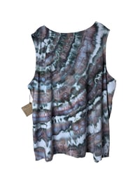 Image 6 of ♻️ UPCYCLED 3X 4X Plus Lace Tank Top in Moody Agate Ice Dye