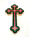 Image of Floral Cross Small Black/Green/Pink 