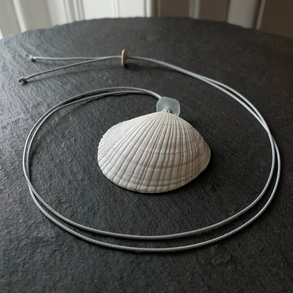 Image of Large shell and sea glass necklace
