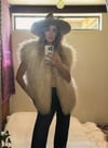 vintage Mongolian shag fur vest