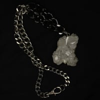 Image 1 of Chunky Quartz Pendant Chain Necklace 