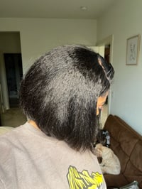 Image 5 of "THE REAL DEAL" 10 inch KINKY STRAIGHT 5x5 Lace CLOSURE WIG with KINKY EDGES