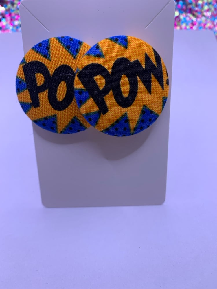 Image of Fun Button Earrings 