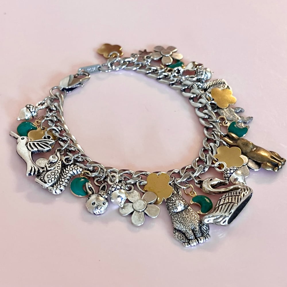 Image of One Of A Kind Charm Bracelet- Woodland 