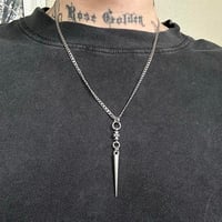 Image 5 of ♡ Mini Chrome Spike Chainmail Pendant Chain ♡