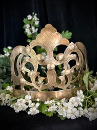 Image 6 of Authentique couronne du XIXème siècle en laiton martelé, ajustable! 
