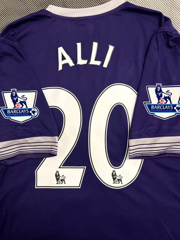 Image of Tottenham Hotspur “ALLI 20” 2015/16 Third Shirt + PL patches  (L)