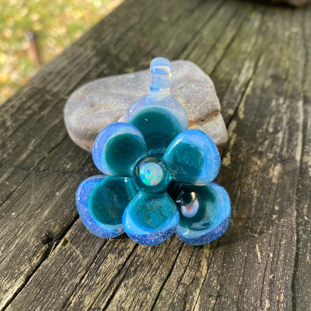 Aqua Opal Succulent Pendant 