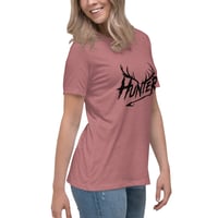Image 6 of Women's Relaxed T-Shirt, Hunter Antlers T-Shirt | Deer Hunting Outdoor Graphic Tee