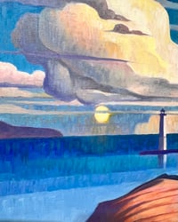 Image 5 of Harvest Moon rising over Frankfort- Garth Glazier