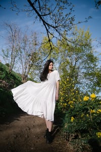 Image 1 of Holly Stalder 🕊 White Linen Wildflowers Dress