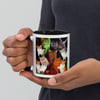 Cat Crowd Mug with Color Inside