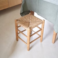 Image 2 of Tabouret Paille & Bois 