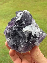 Image 4 of Purple Polyhedral Pyramid & Cubic Fluorite Specimen #2044