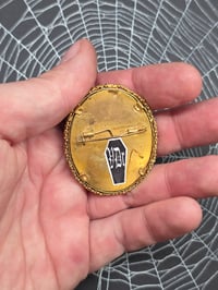 Image 4 of Vintage Brooches-  1940s engravings page & preserved spider webs - 3