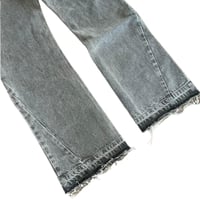 Image 3 of Y2K Retro Flare Jeans Washed Distressed Dollar Embroidery Denim Pants Men Trend Old Money Clean Stre