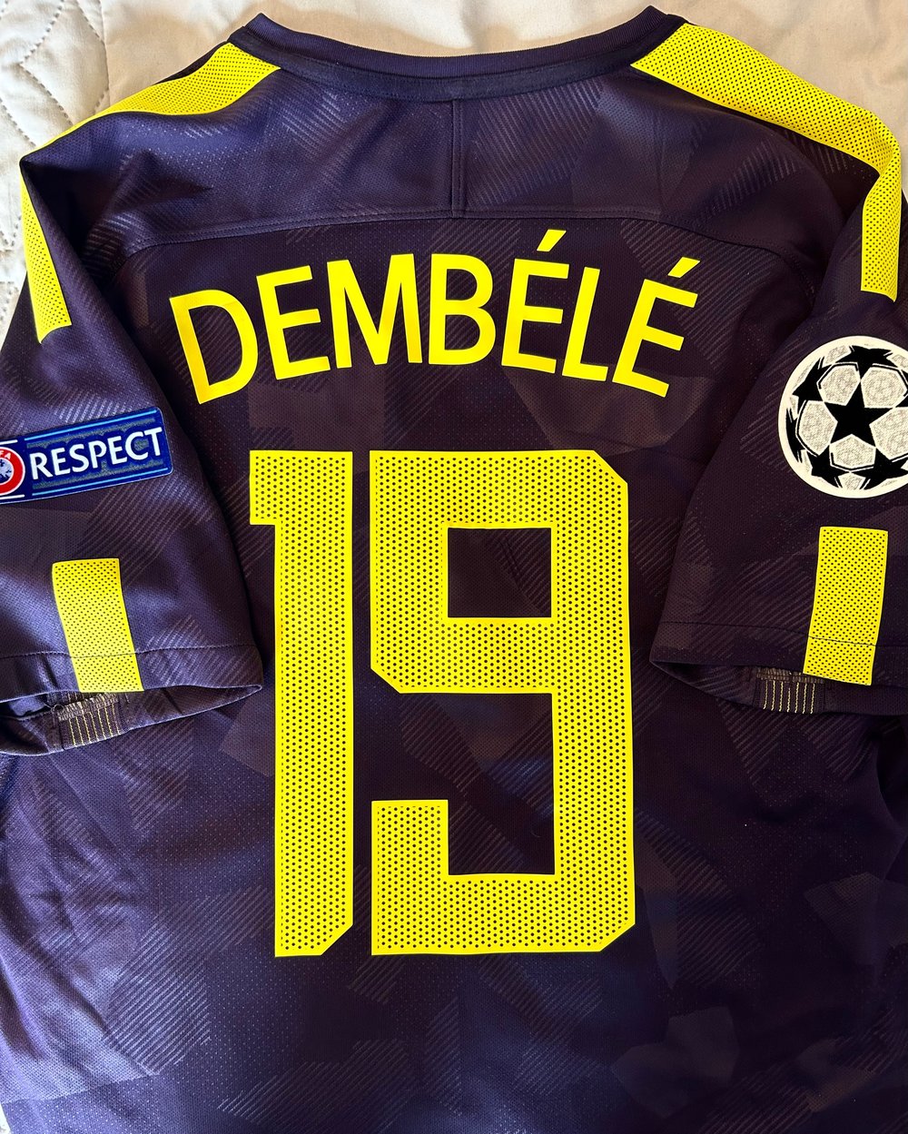 Image of Tottenham Hotspur “DEMBÉLÉ 19” 2017/18 Third Shirt + UCL patches (L) 