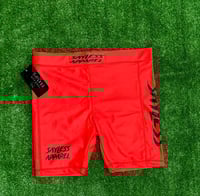 Image 2 of Sayless Biker Shorts (red & black)