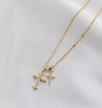 Image 2 of Double Cross Necklace 