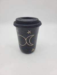 Image 3 of Black Goddess Moon Short Travel Mug  