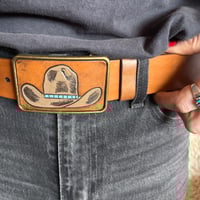 Image 3 of PLAIN BELT WITH LEATHER BUCKLE