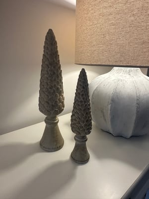 Image of PINECONE SCULPTURE SET OF 2 