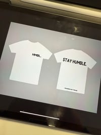 Image 5 of WHITE STAY HUMBLE EMBROIDERED TEE