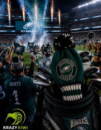 Image 3 of Philadelphia Eagles custom Golf Club Cover hand knit logo NFL fan  gift-a3481aec