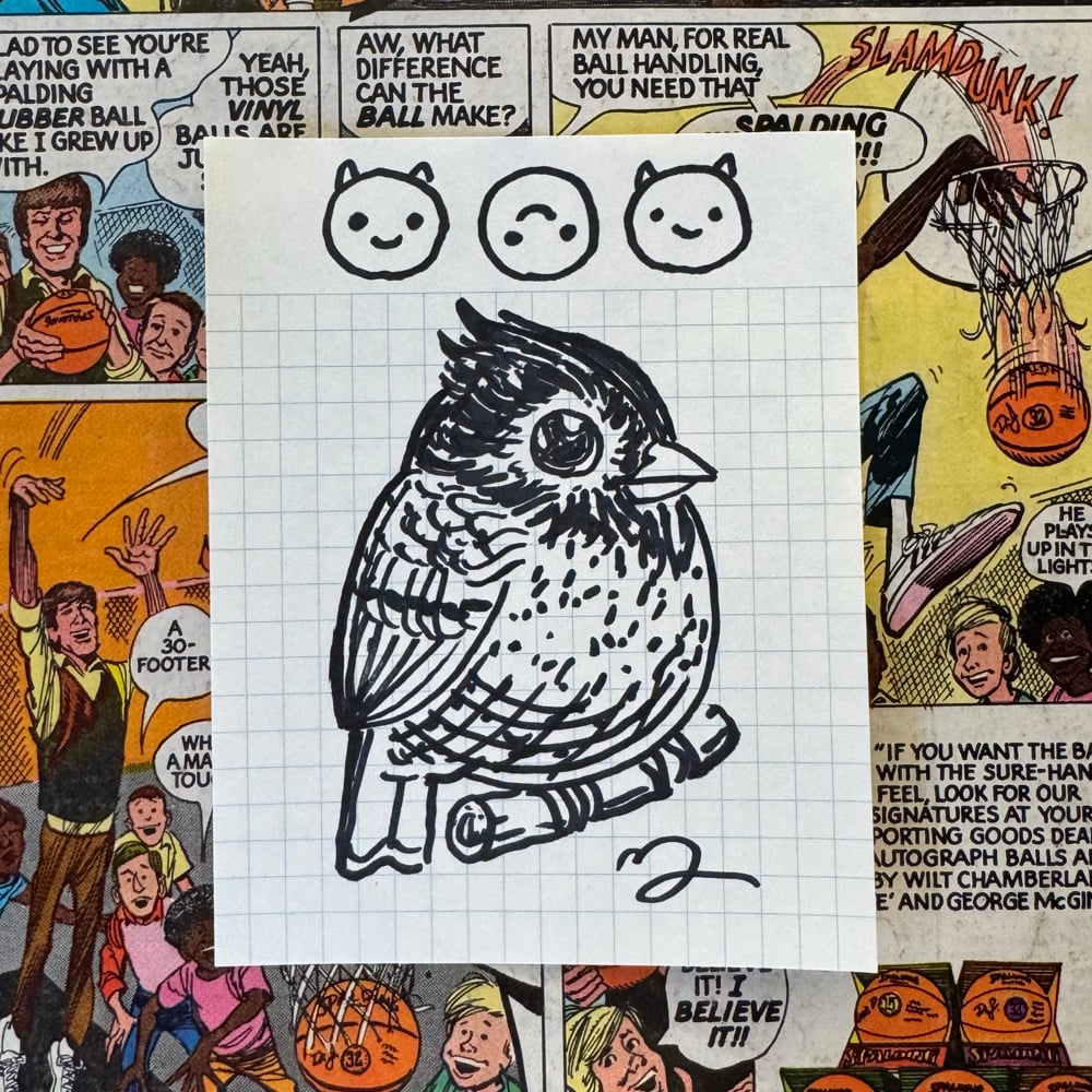 Image of Fat Bird Sharpie Sketch #101