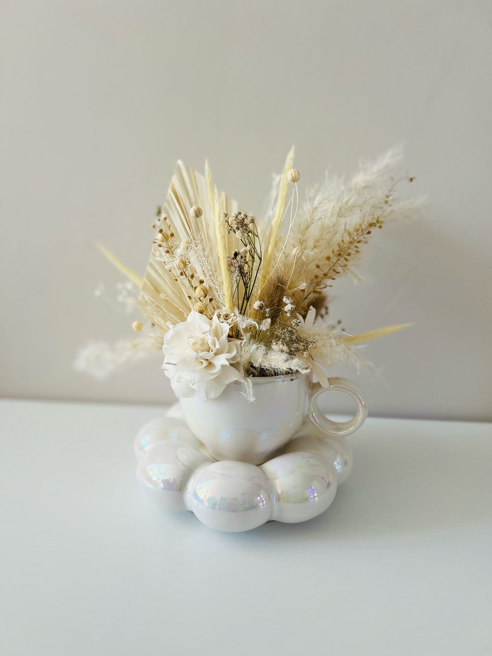 Tea Cup & Saucer Flower Arrangement