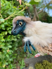 Image 1 of Taxidermy-Style Raptor Dinosaur Chick with Diorama