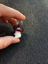 Image 3 of Red blizzard Buddha mushroom character pendant 