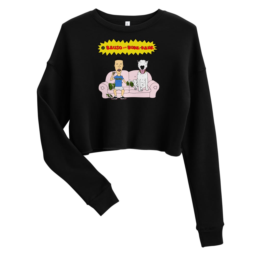 Image of BAUSO & BUDZ-DANK COUCH CROPPED SWEATSHIRT 