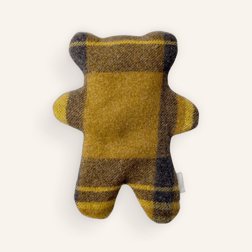 Image of Wheatpack Teddy Bear - Dark Brown & Yellow