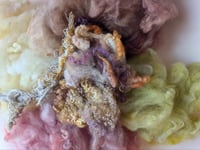 Image 2 of Gills - Mushroom Inspired Colorway fiber kit for blending, carding, felting, fiber arts