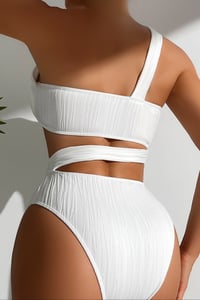 Image 6 of White One Strap Swim Suit
