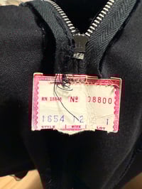 Image 5 of Vintage 70s Black Velvet Lace Floral Overlay Midi Dress - Size M - With Tag