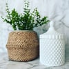 Geo Cut Glass Candle 500g - GLOSS WHITE  **ONLY 5 AVAILABLE**