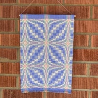 Image 1 of blooming leaf: white n periwinkle