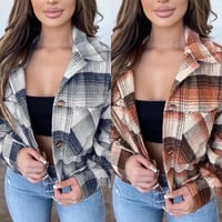 Plaid crop jacket 