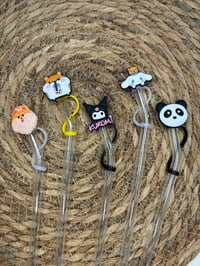 Image 1 of Characters Straw Topper