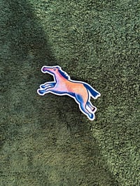 Image 1 of Crazy Horse - Sticker (white backing)