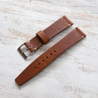 Image 4 of 18mm Corfam Style Strap - Sienna