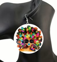 Colorful Afro Earrings