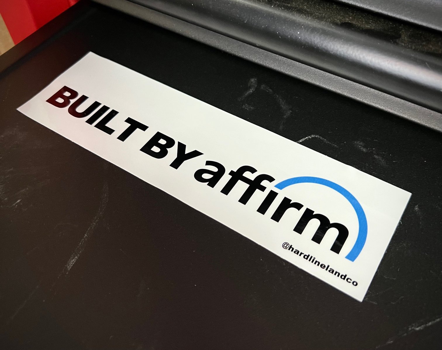 Built by Affirm Sticker | HARDLINELANDCO