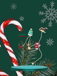 Image 2 of Festive Asymmetrical Santa Claus Tassel Eardrops 