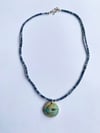  Blue Love Earth Beaded Necklace #5
