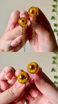 Image 2 of 💛Ranunculus Orbits💛 Two in One earrings 