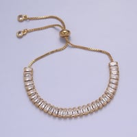 Image 3 of BAGUETTE TENNIS BRACELET GOLD / SILVER / ROSE GOLD