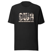Image 3 of Christian Waterfowlers Association CWA Camo Branded Unisex Staple T-Shirt Bella Canvas 3001